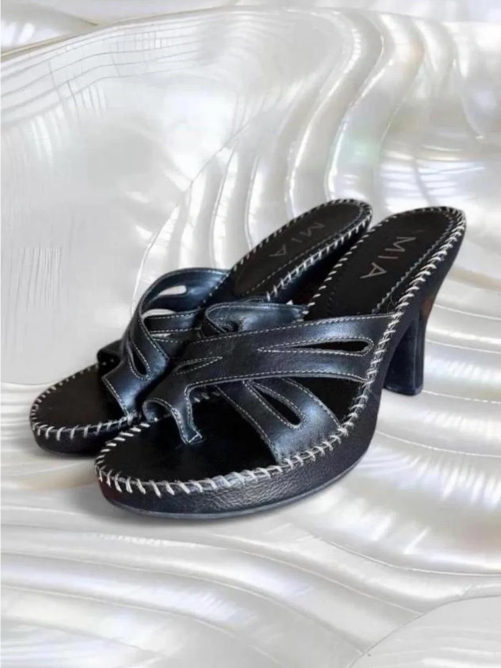 Y2K MIA Leather Platform Heels